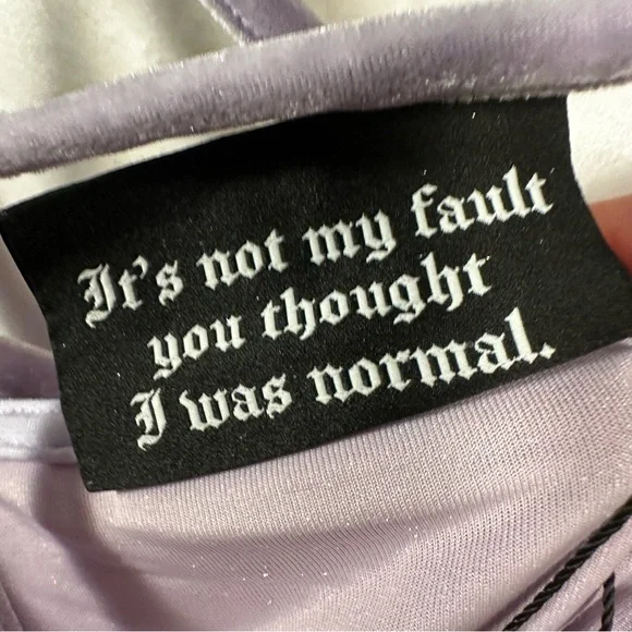 Killstar goth witchy punk lavender velvet zip up pentagram crop top size L NWT - Picture 7 of 7